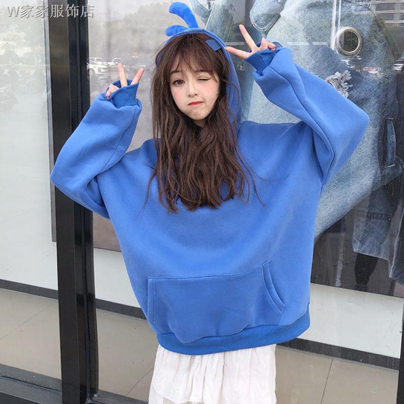 Áo Sweater Có Mũ Trùm Phối Nhung Dày In Hình Chú Vịt Vàng Vui Nhộn Thời Trang 2020