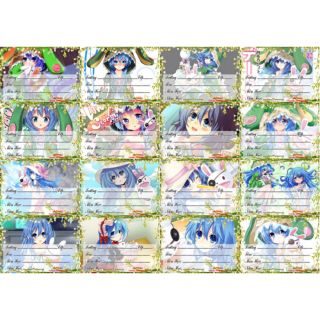 Nhãn vở YOSHINO , TOHKA 1 bảng 16 nhãn combo 3 bảng 48 nhãn