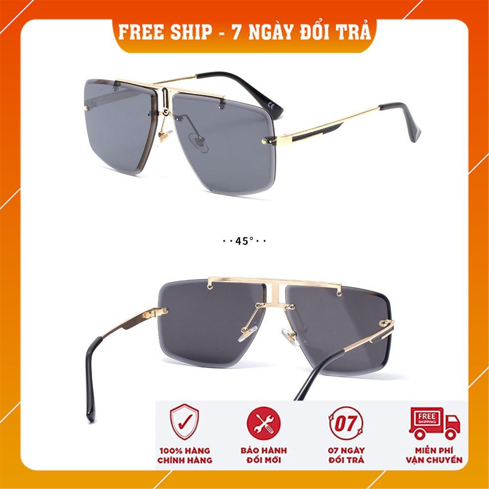 Kính Mát❤️FREESHIP❤️Kính Râm Thời Trang Nam Không Viền Mắt Vuông Hiện Đại Cao Cấp Phân Cực