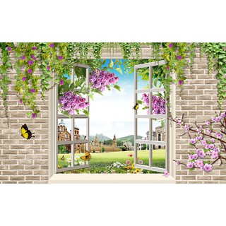 TRANH DÁN TƯỜNG CỬA SỔ 3D
