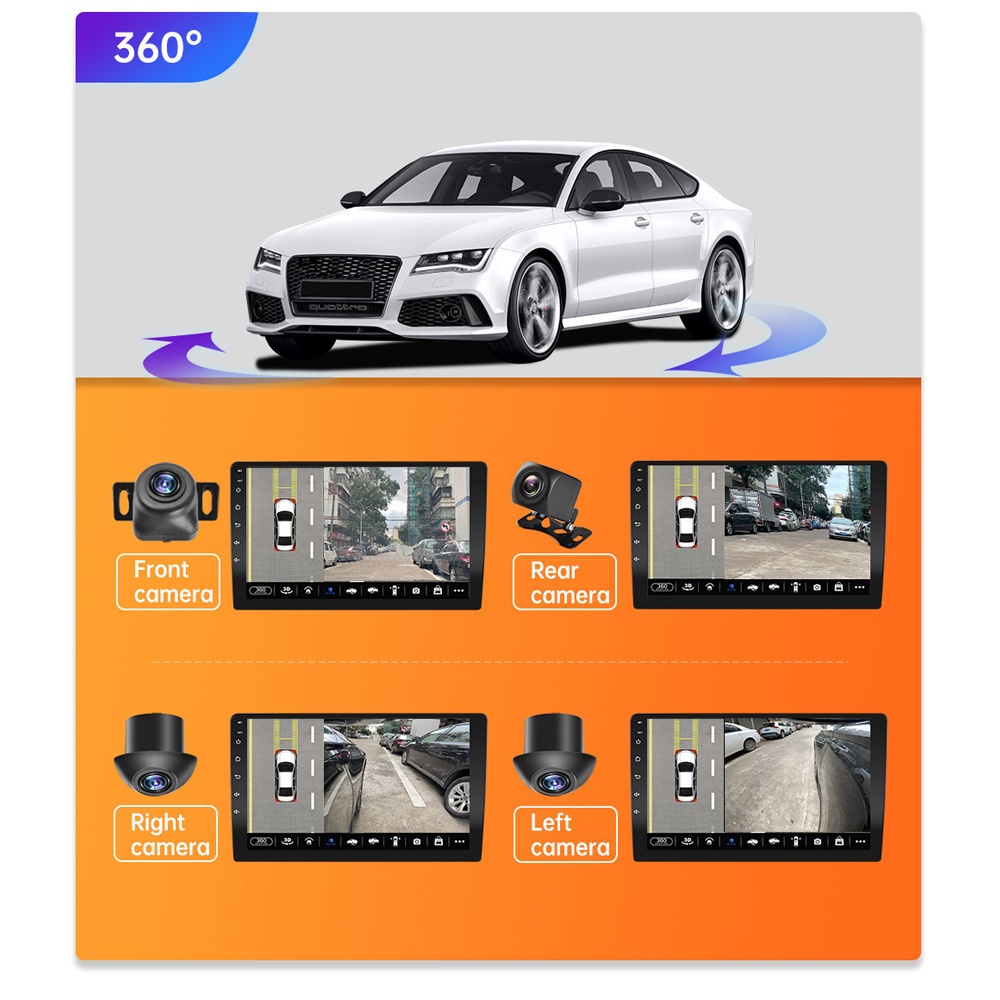 360° Camera Chiếu Hậu Góc Rộng 1080P Thông Dụng Cho Xe Hơi