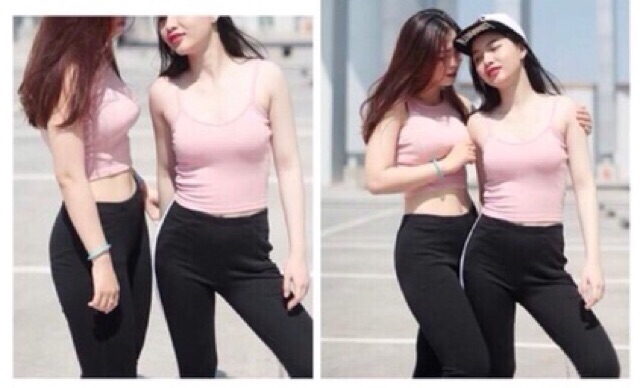Áo Croptop 2 Dây Tim - Hàng VNXK - AD10