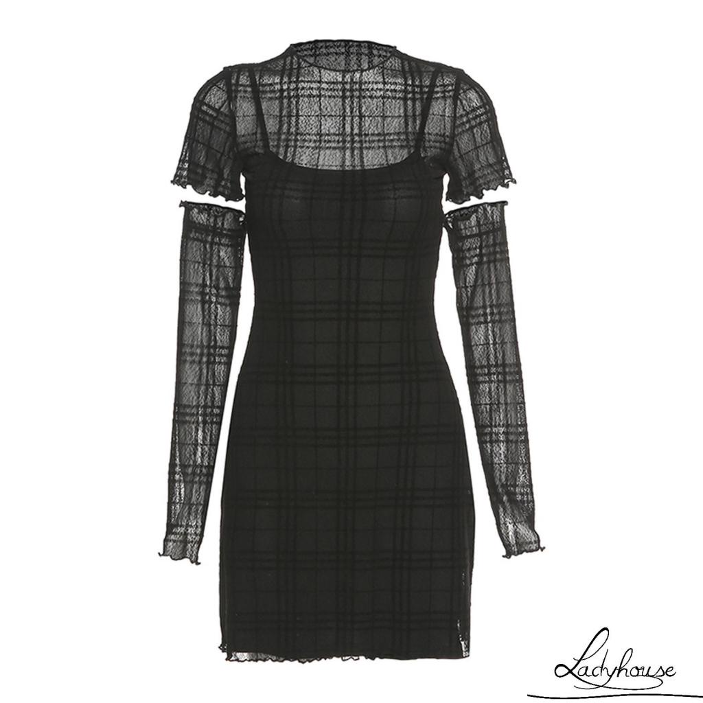 Đầm Ôm Dáng Tay Ngắn Màu Trơn Cổ Tròn Thời Trang Cho Nữ