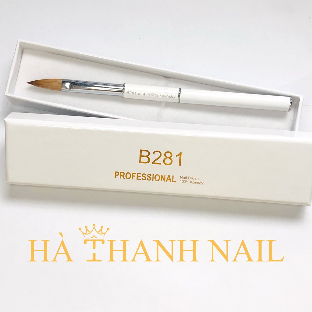 Cọ Đắp Bột Nail B281 100% Kolinsky [ 100% Lông Tự Nhiên , Nails Brush ]