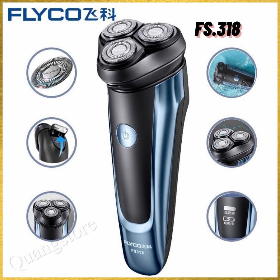 Combo máy cạo râu FLYCO FS 318 và Máy tỉa lông mũi thông minh Xpreen AE3803