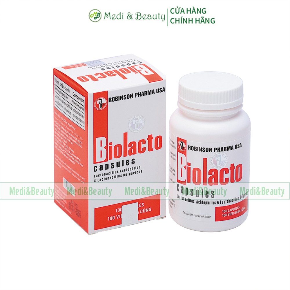 Viên uống hỗ trợ tiêu hóa, giảm đầy bụng, khó tiêu, táo bón BIOLACTO chai 100 viên
