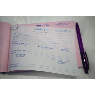 Combo 10 cuốn Phiếu Thu/Chi/Xuất/NHập/Hóa đơn 2 Liên (50bộ = 100tờ)