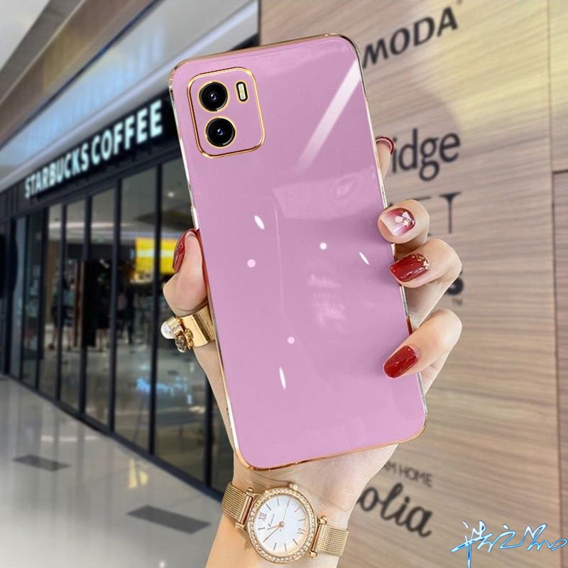 Ốp Điện Thoại Silicon Mềm Kết Cấu Sang Trọng Bảo Vệ Cho Vivo Y15S Case Y15A 2022