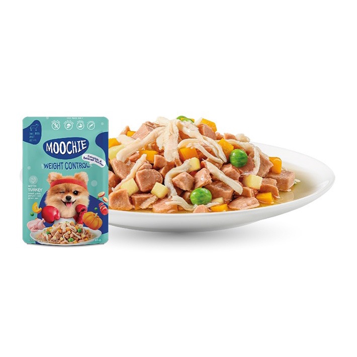 Pate dinh dưỡng Moochie nhiều vị cho chó, thức ăn mềm cho chó gói 85g