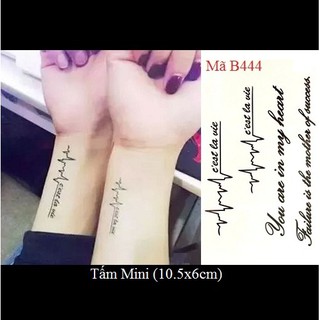 Xăm dán Tattoo chữ B444