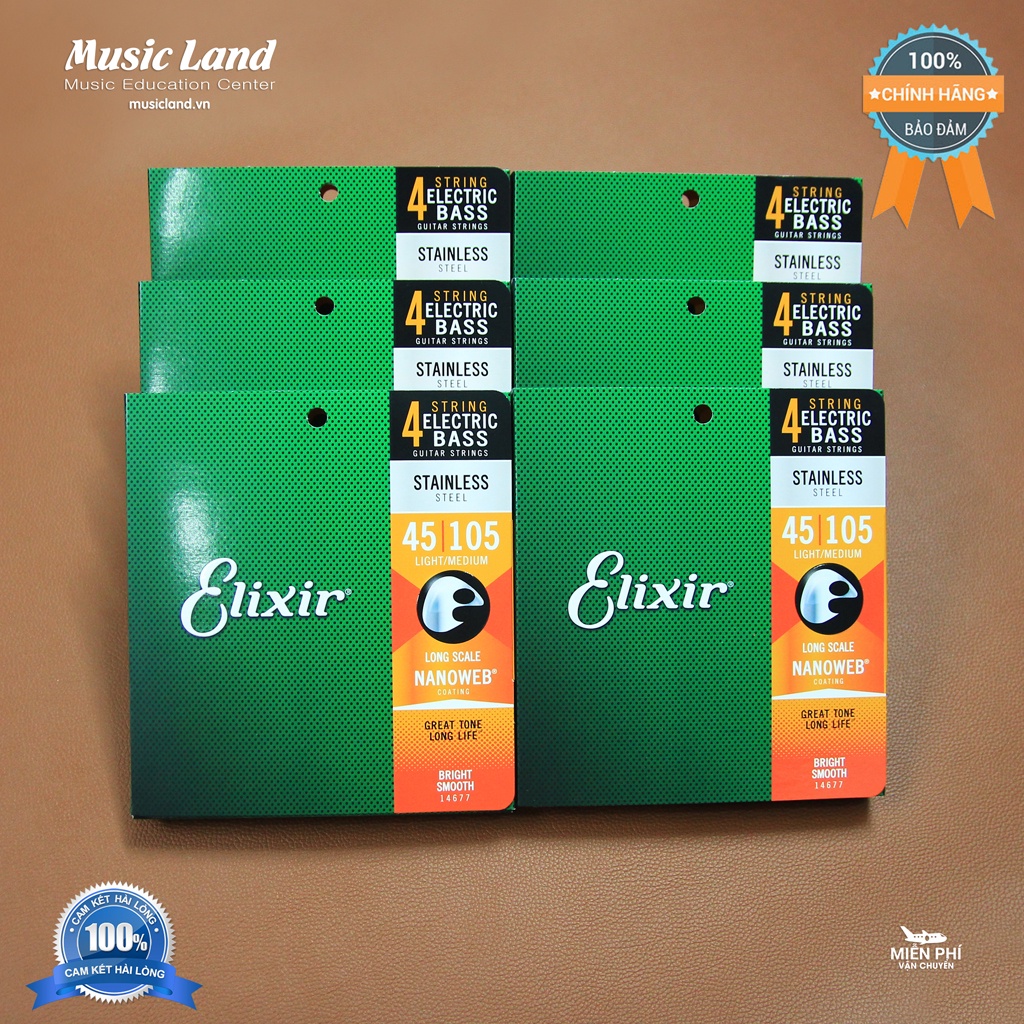 Dây Đàn Guitar Bass Điện Elixir 14677 – Chính Hãng