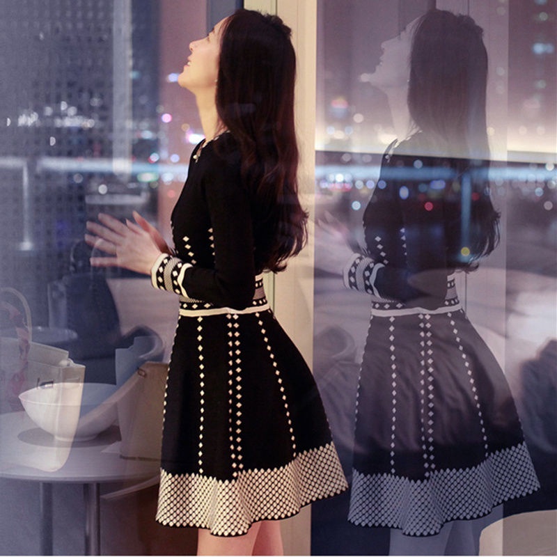 Đầm eo cao plus Size phong cách phương Tây cho nữ