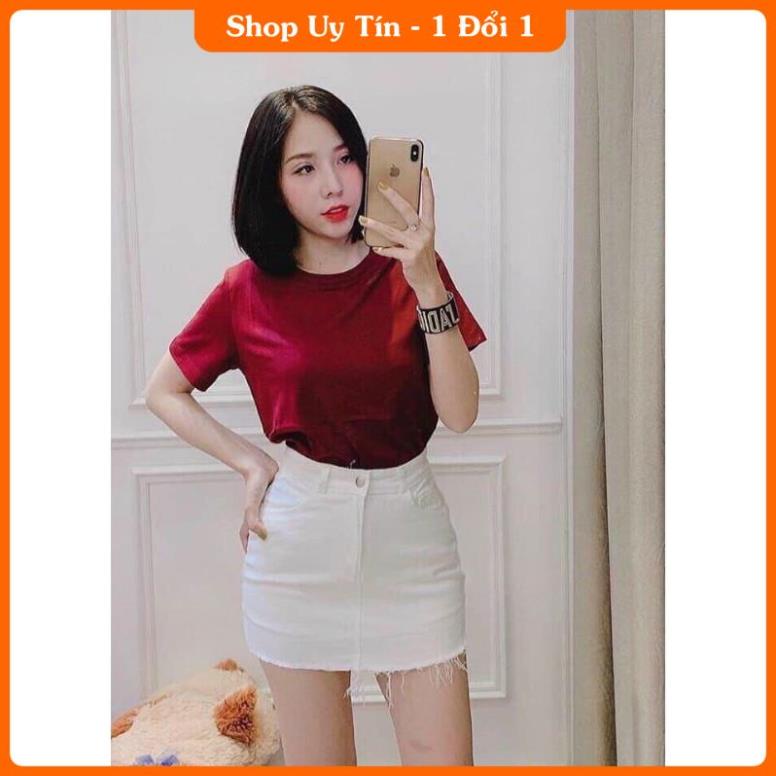 [GIÁ TỐT] Chân váy kaki rách tua rua -IB