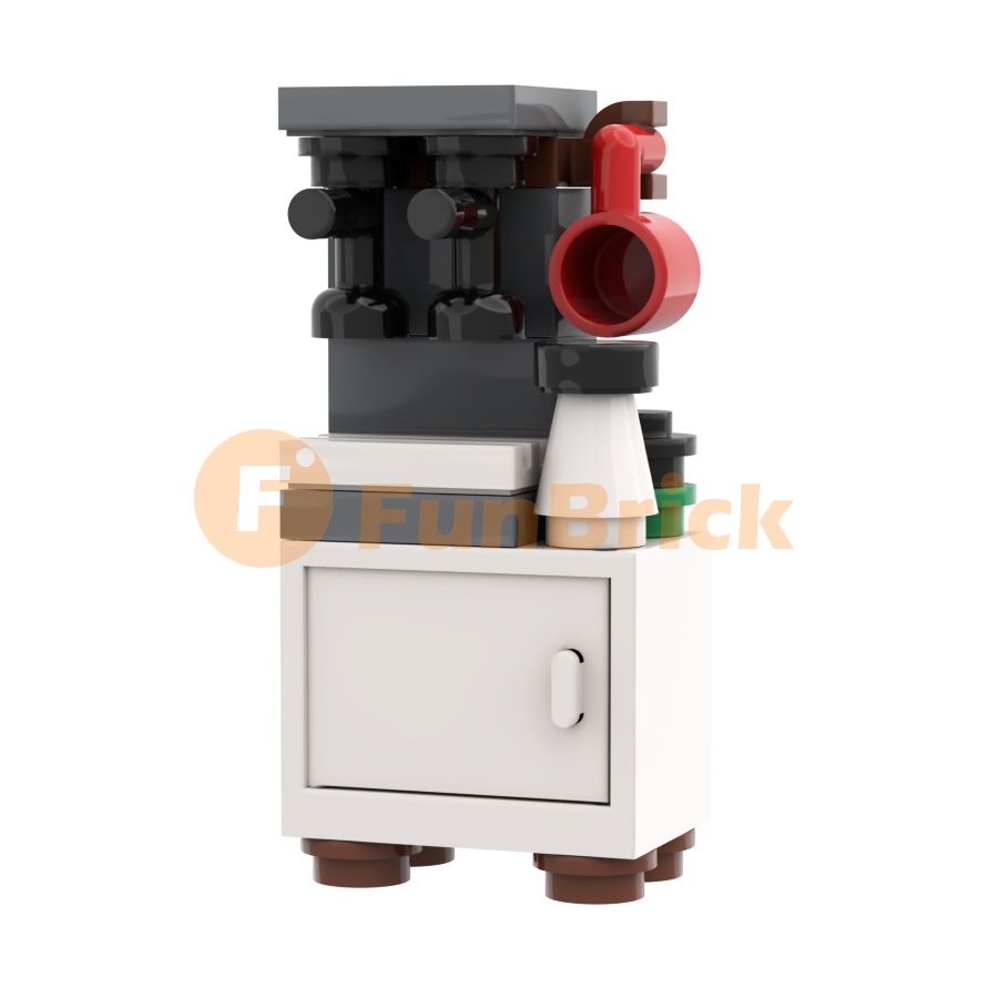Đồ Chơi Máy Pha Cà Phê Để Bàn Tương Thích Với Khối Xây Dựng Cổ Điển Minifrick Đồ Chơi DIY MOC