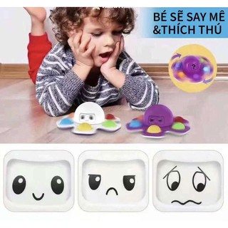 Đồ Chơi Fidget Spinner Pop It, Con Quay Bạch Tuột Cảm Xúc, Giúp Giảm Căng Thẳng Cho Bé