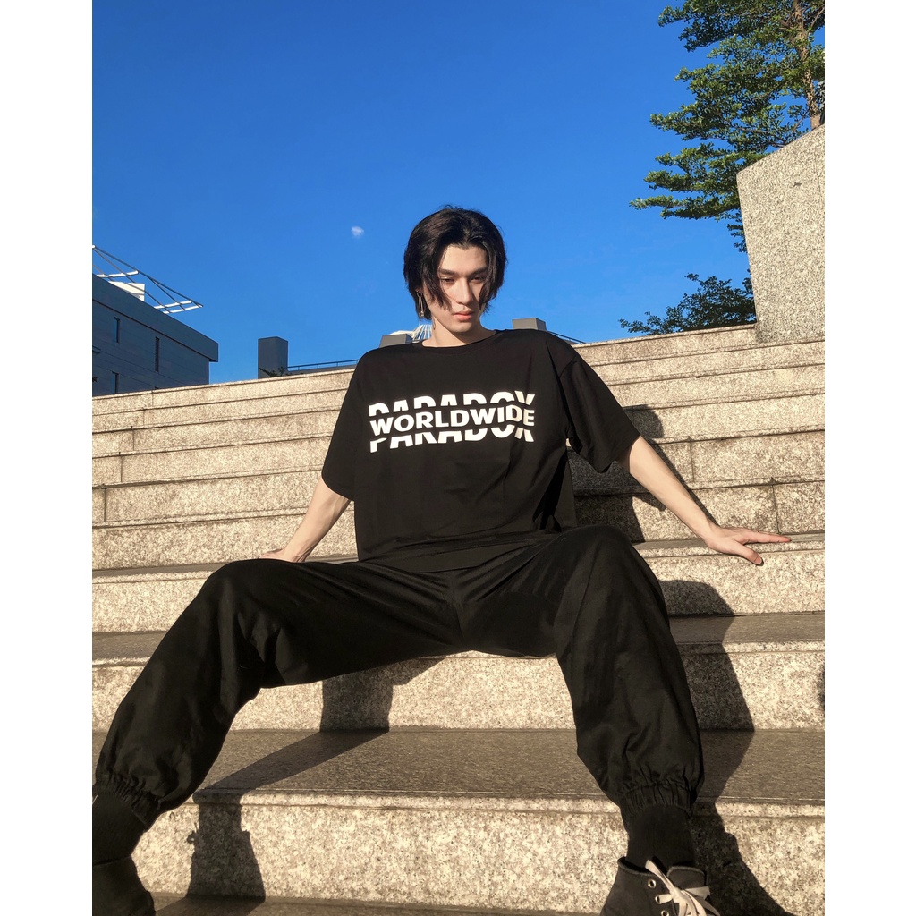 Áo thun tay lỡ Paradox HINDER LOGO TEE form rộng - nam nữ unisex