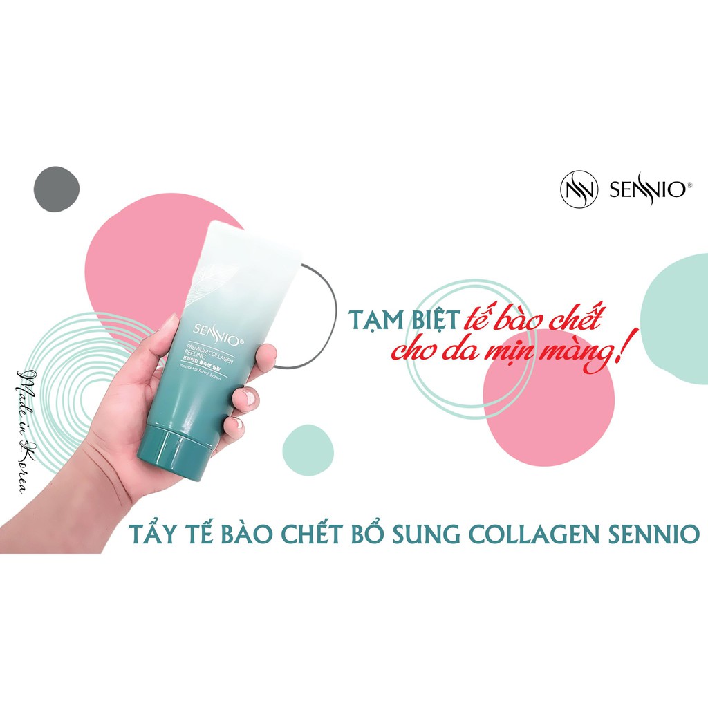 [HÀNG NHẬP KHẨU] Gel Tẩy Tế Bào Chết Bổ Sung Collagen Sennio Premium Collagen Peeling