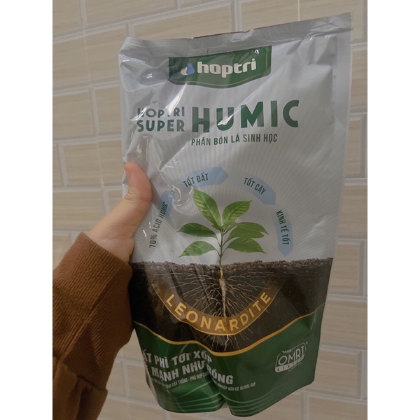 Phân Bón lá SUPER HUMIC HỢP TRÍ - 1kg, Phân Bón HUMIC Hợp Trí, Phân humic acid dạng bột