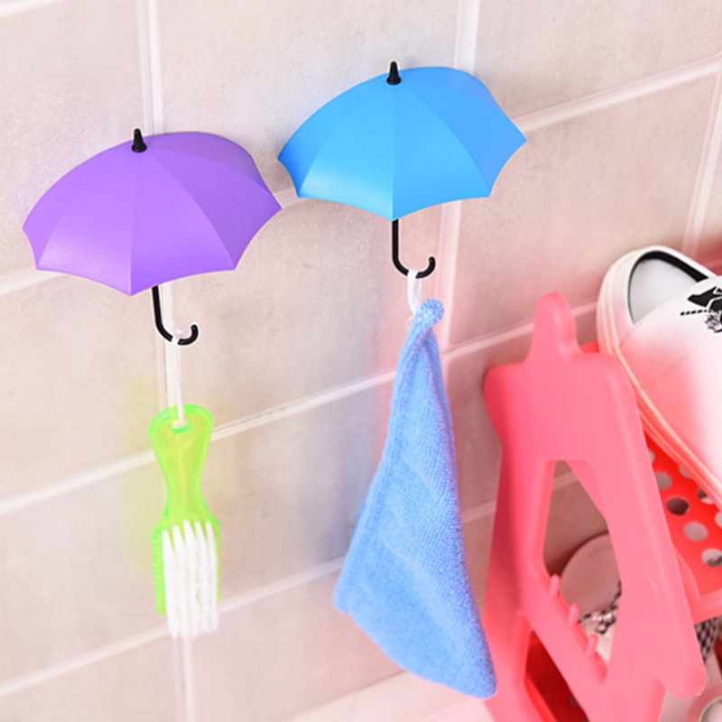 Set 3 Móc Treo Đồ Dán Tường Hình Cây Dù