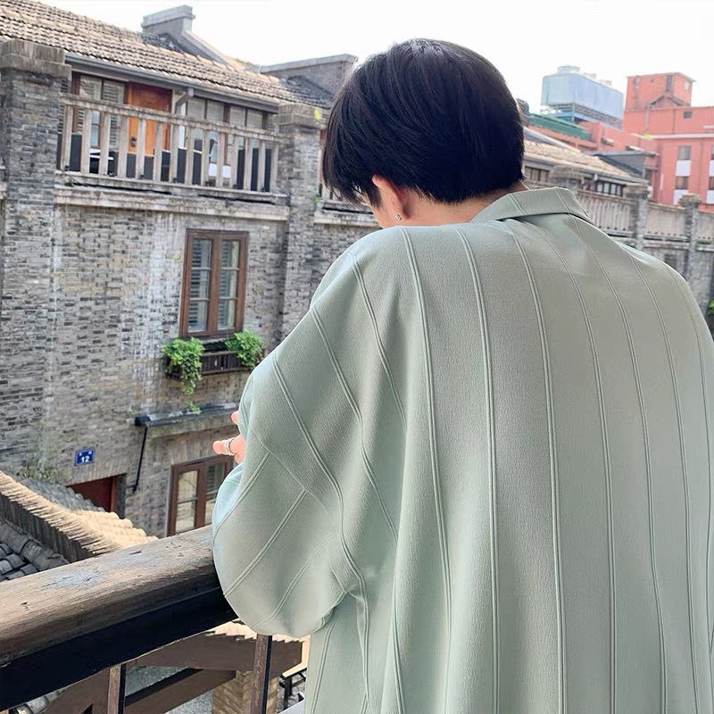 Áo Sơ Mi Ngắn Tay Thời Trang Mùa Hè Hàn Quốc Dành Cho Nam