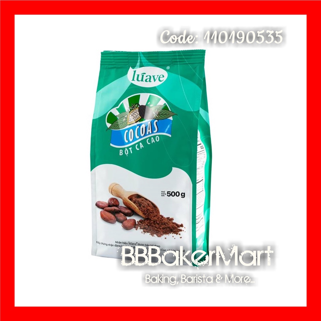 LUAVE - Bột Cacao ĐẮNG NGUYÊN CHẤT LUAVE - Gói 500gr