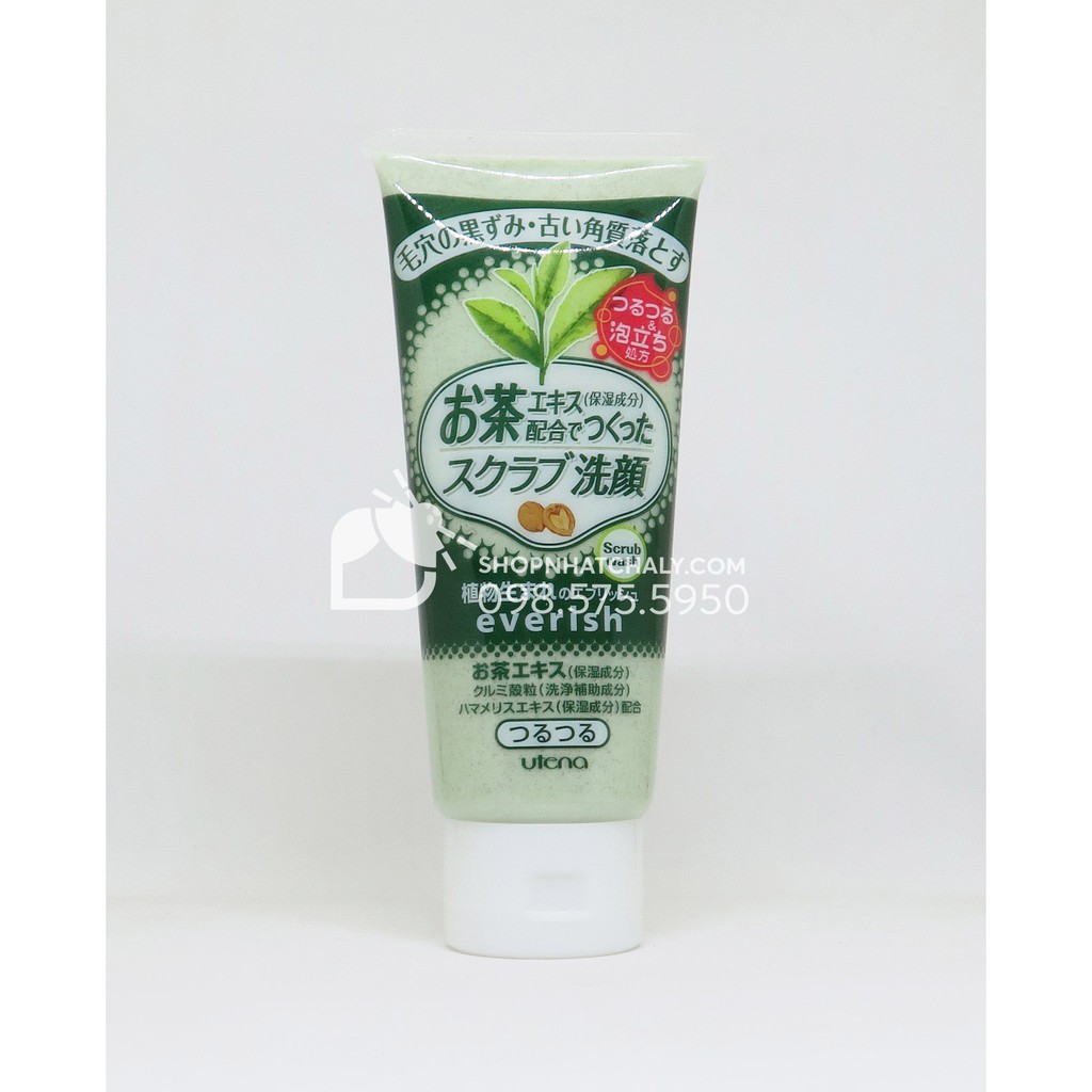 Sữa rửa mặt tẩy da chết Everish Utena Scrub của Nhật. Sạch sâu lỗ chân lông. Rửa mặt kiêm tẩy da chết giá bình dân