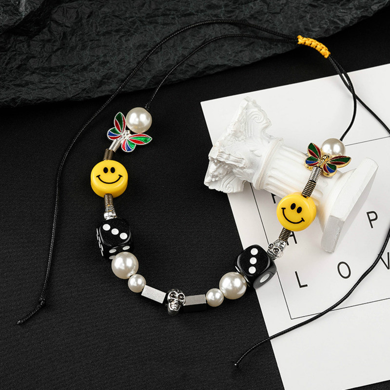 Dây chuyền thời trang mặt hình xúc xắc đính ngọc trai phong cách hiphop cá tính năng động