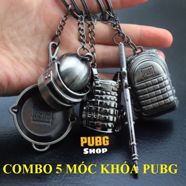 COMBO 5 MÓA KHÓA PUBG - Mũ 3, Balo 3, Chảo, Giáp 3, Súng Các Loại