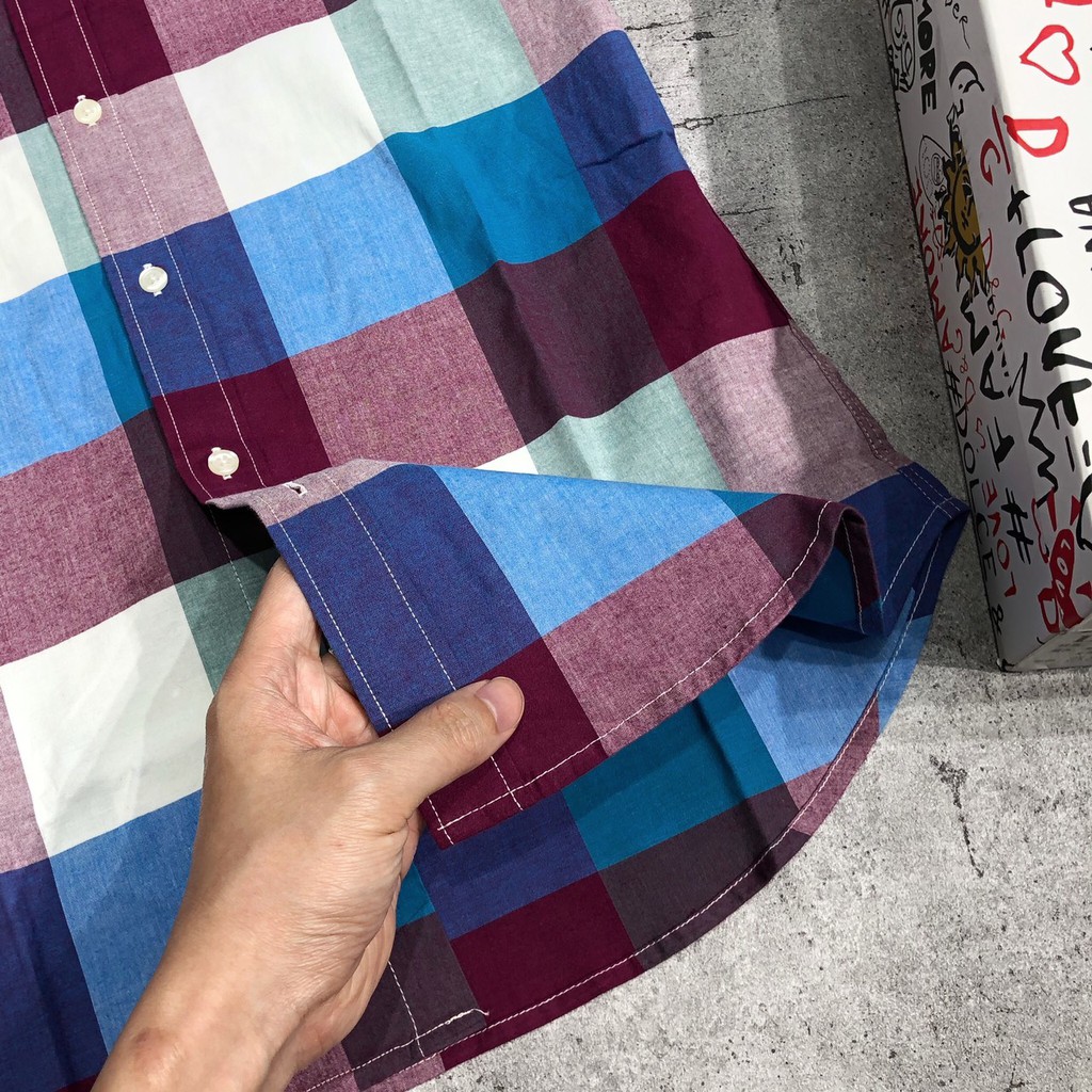 Áo sơ mi kẻ caro nam ngắn tay công sở bigsize cao cấp xuất khẩu SMHOL - 03