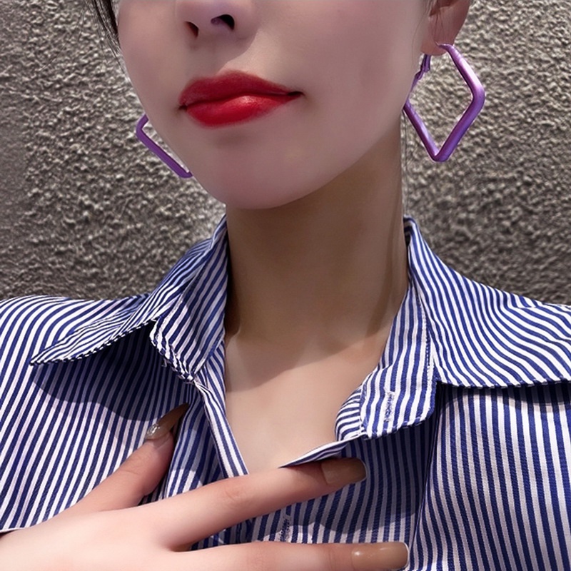 Girl Earrings High Quality Purple Earrings Korean Temperament Gentle Wind Jewelry Accessories