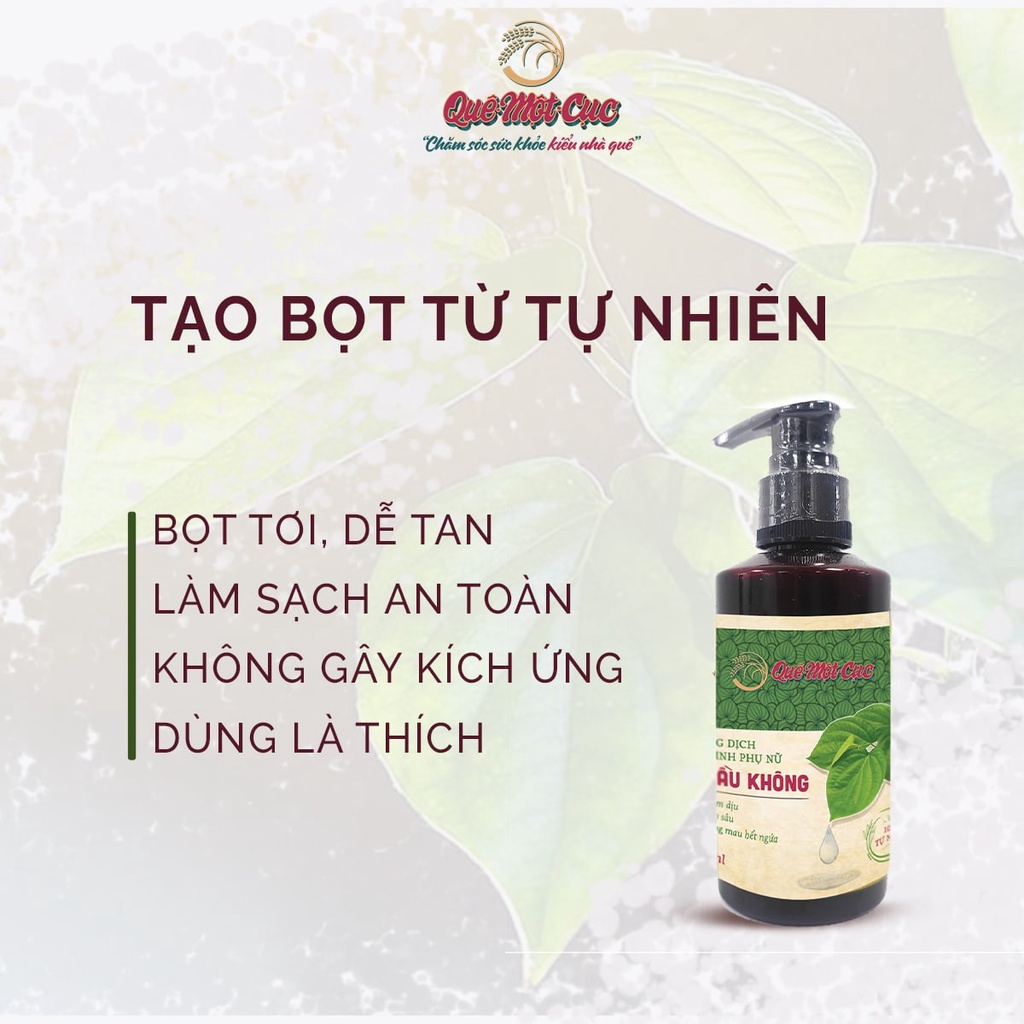 Dung dịch vệ sinh phụ nữ trầu không mát dịu, dễ chịu QUÊ MỘT CỤC 150ml