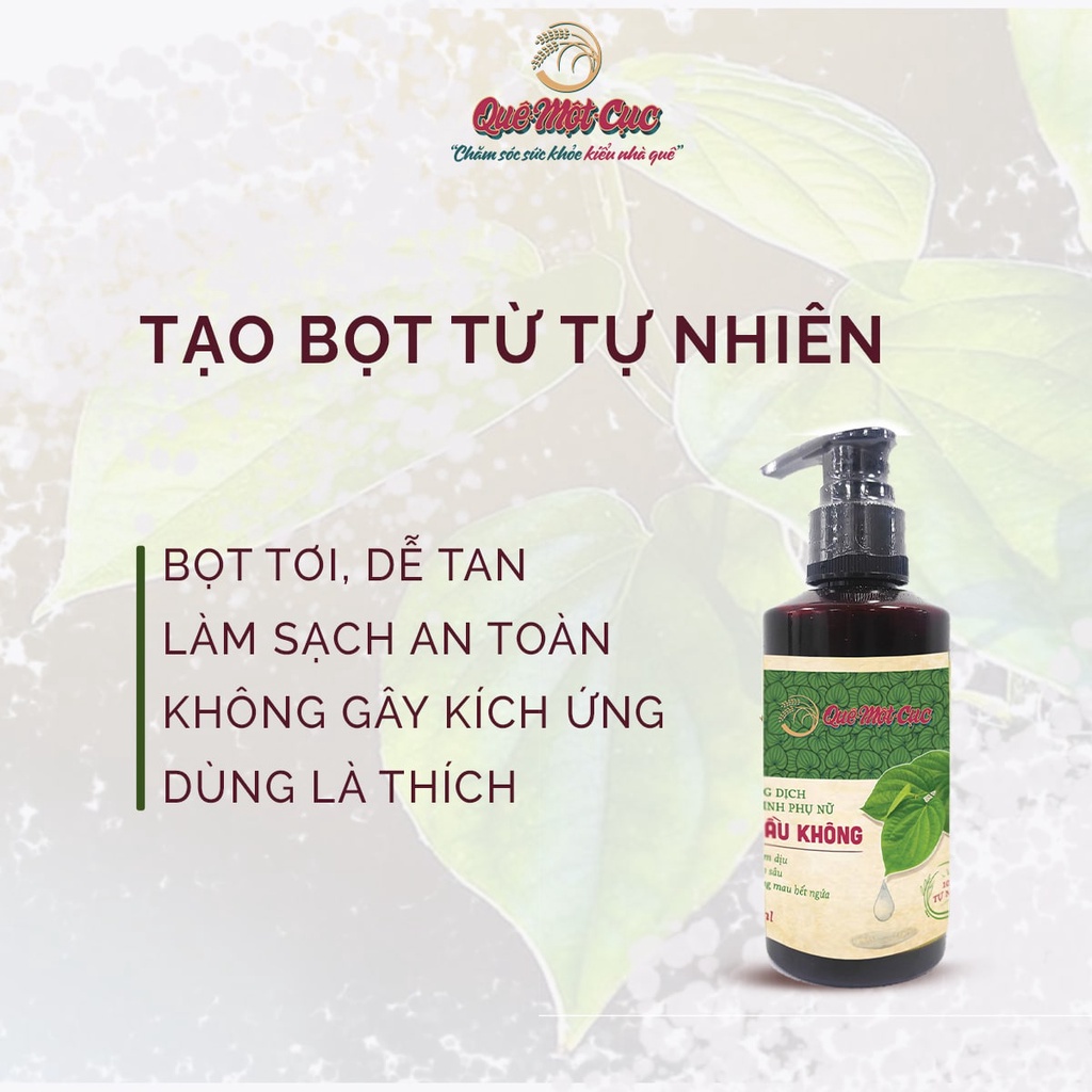 Dung dịch vệ sinh phụ nữ trầu không mát dịu, dễ chịu QUÊ MỘT CỤC 150ml (handmade)