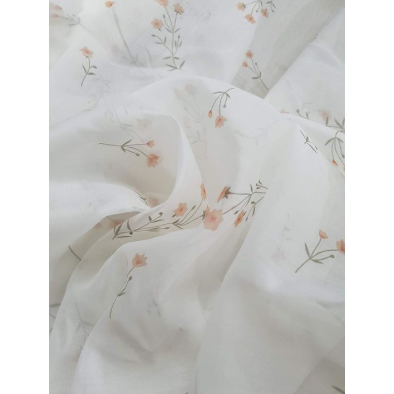 vải tơ xước oganza hoa