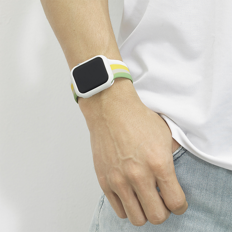 Dây đeo silicon nhiều màu sắc cho đồng hồ Apple Se 6 5 4 3 2 38mm 40mm 42mm 44mm