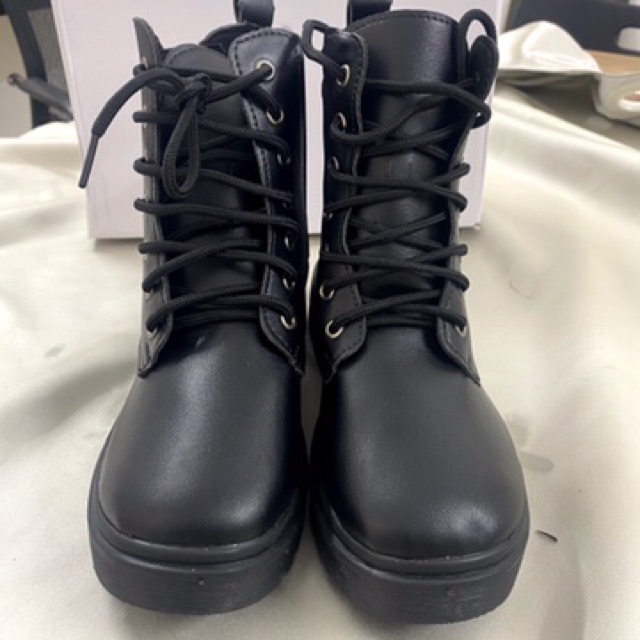 Giày boot nữ da trơn, đế cao 5cm, cổ cao thời thượng 2021 G26 | BigBuy360 - bigbuy360.vn
