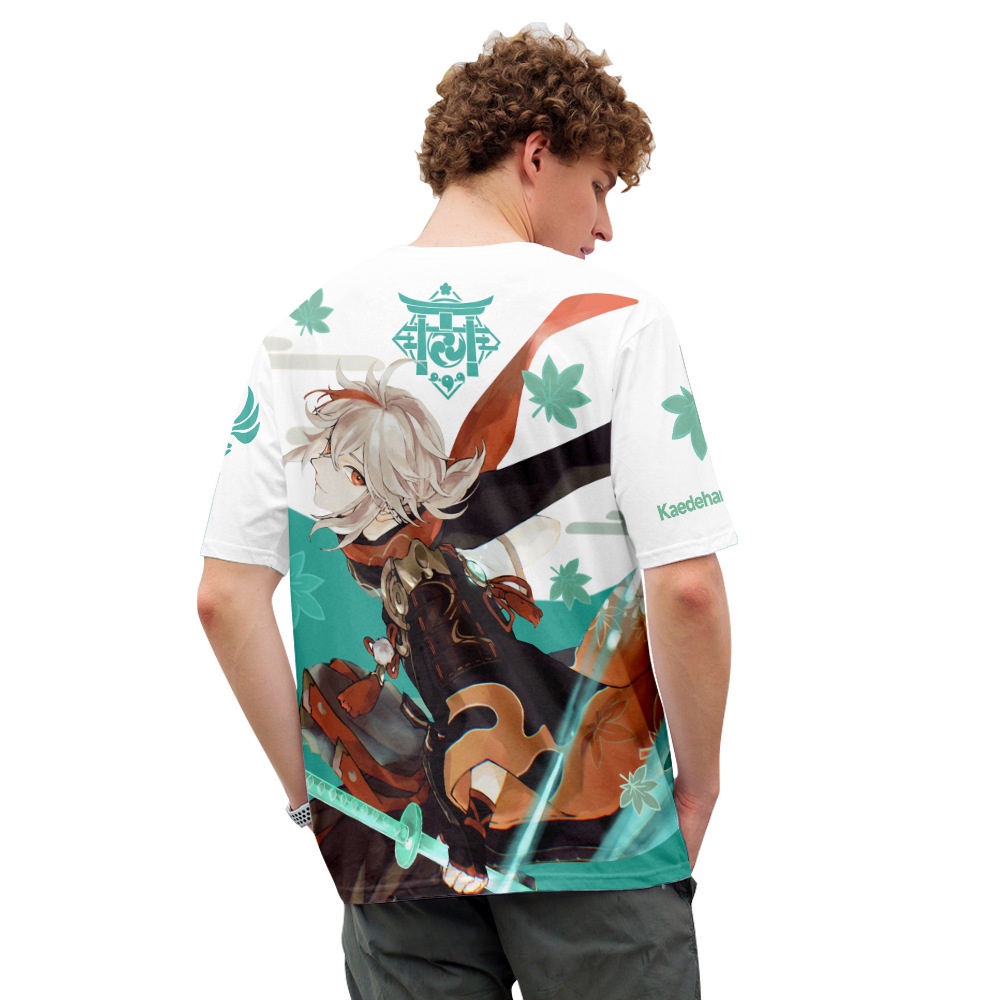 Áo Thun Ngắn Tay In Họa Tiết Genshin Impact Kaedehara Kazuha Cho Nam