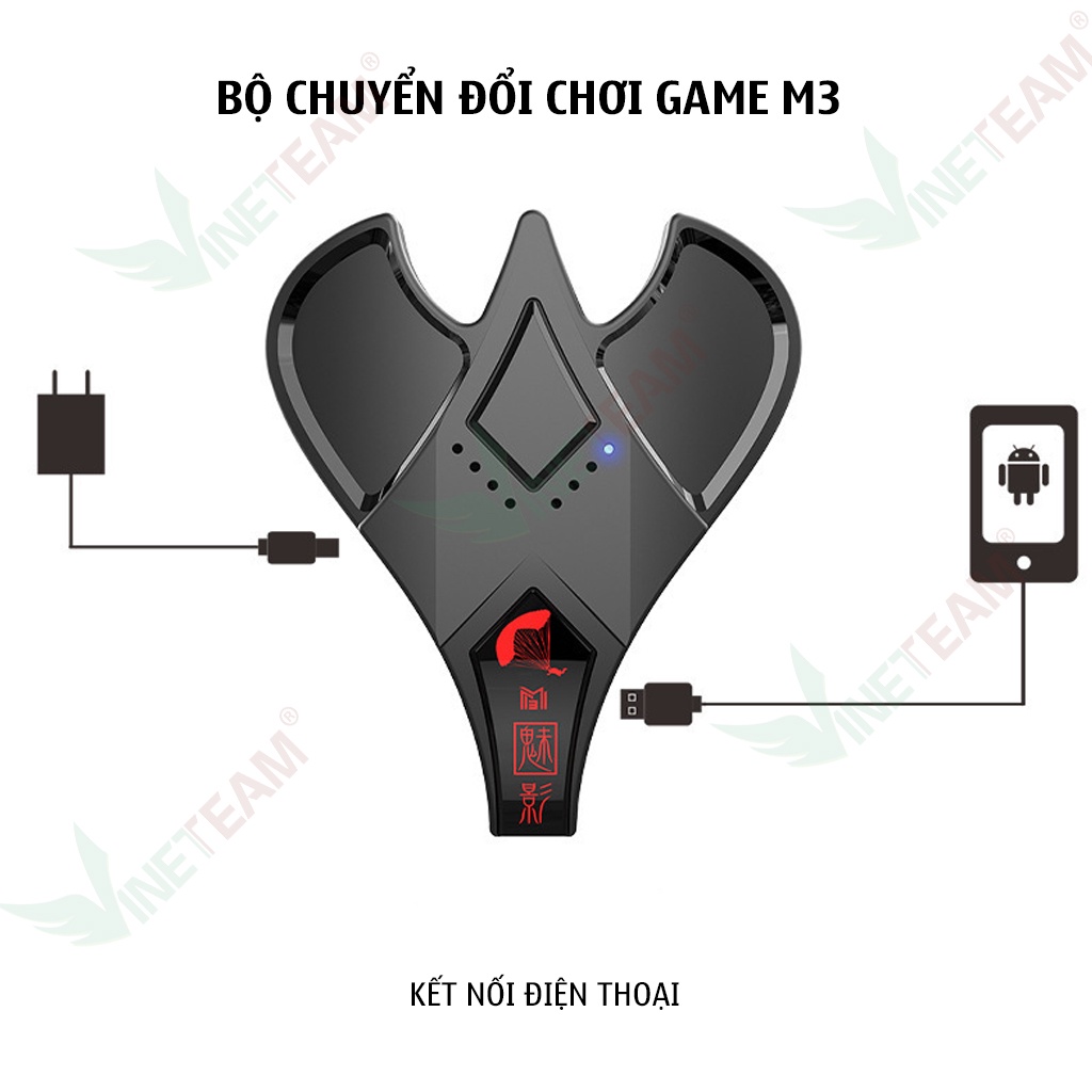 Bộ chuyển đổi bàn phím chuột M3 dùng cho điện thoại Android/IOS chơi game Pubg Mobile hỗ trợ chipset mediatek