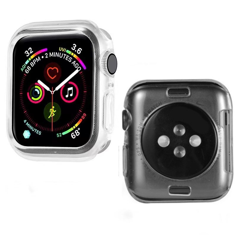 Ốp Bảo Vệ Đồng Hồ Bằng Silicon Mềm Chống Trầy Xước Cho Apple Watch 41MM 45MM 7 6 5 41 45 40 44 42 38 MM iWatch Series 7 6 SE 5 4 3 2