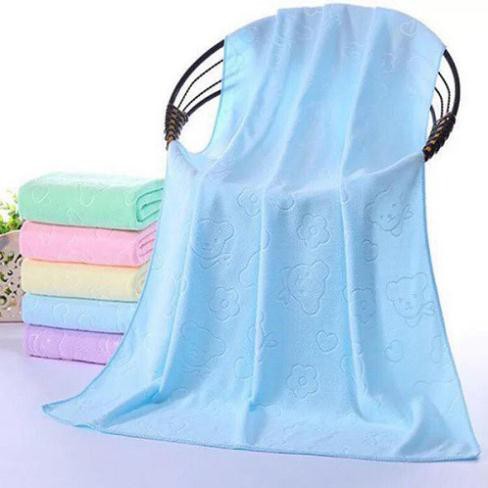 Khăn tắm xuất Nhật mềm mịn 140 x 70 cm ( giao màu ngẫu nhiên ) ( Bin Store 24h )