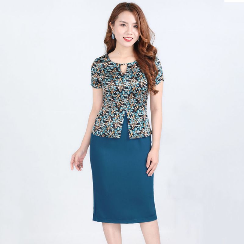 Đầm peplum hoa sang trọng