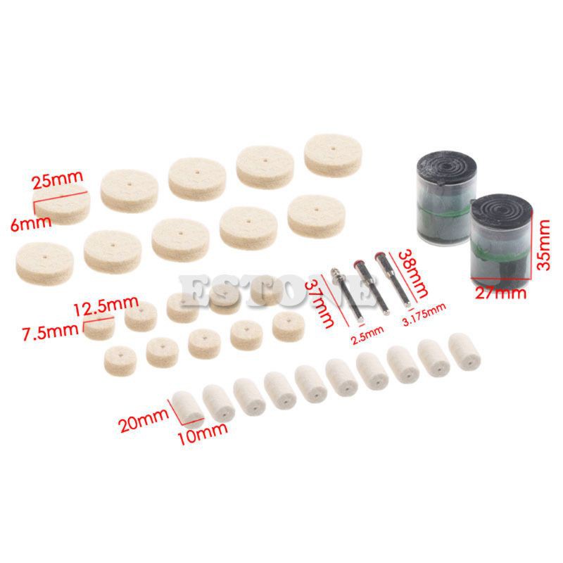 Bộ 35 Miếng Đánh Bóng Xe Hơi 1 / 8 &quot;