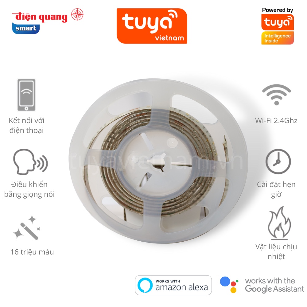 Dây Đèn LED Thông Minh Điện Quang Trang Trí Dài 2M, Wifi, Apollo ĐQ SLS1.1 02