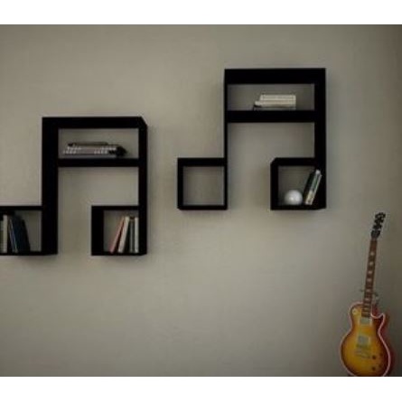Kệ trang trí treo tường 2 hình nốt nhạc như hình