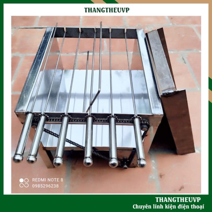 Máy nướng thịt bếp nướng than hoa ngoài trời tặng kèm 5 xiên đơn 1 xiên 3 inox