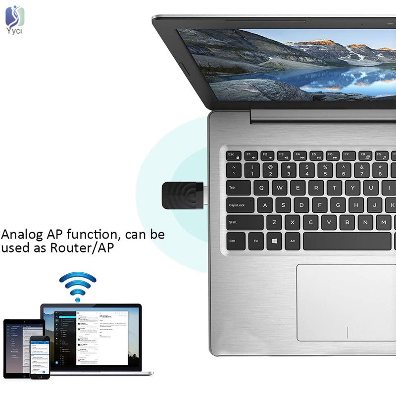 Usb Wifi 2.4 / 5.8ghz 1300mbps Cho Windowsxp / 7 / 8 / 8.1 / 10 Macos 10.9-10.14 @ My