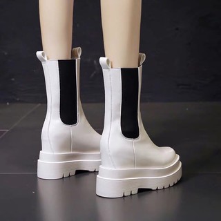 (Order) Bốt da cao cổ độn đế 10.5cm [VIDEO +ẢNH THẬT]