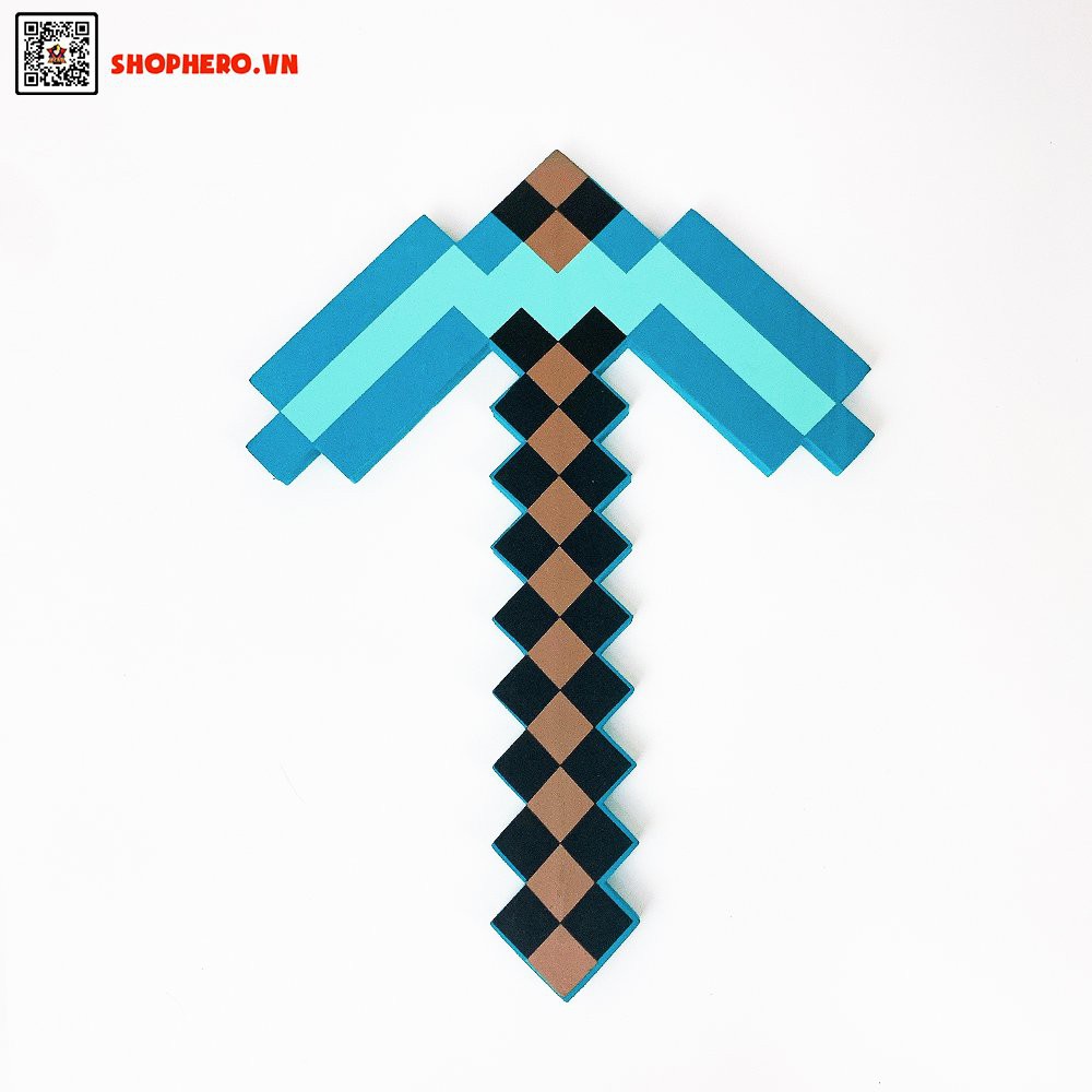 Cuốc Minecraft Pickaxe Diamond, cúp kim cương, đồ chơi minecraft chính hãng