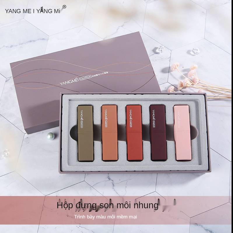 [Hàng mới về] Set son môi YANGMEI dưỡng ẩm chống nước lâu trôi tông màu trẻ trung xinh xắn | BigBuy360 - bigbuy360.vn