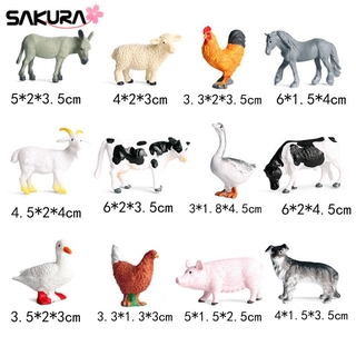 [Đồ chơi trẻ em 12 chiếc Bộ mô hình động vật trang trại gà