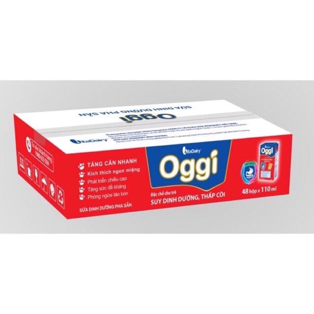 Thùng 48 hộp Sữa bột pha sẵn Oggi gold 110ml